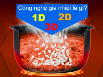 Nồi cơm điện dùng công nghệ gia nhiệt 1D, 2D, 3D là gì?