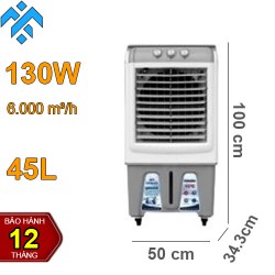 Quạt hơi nước làm mát Hakari HK-45 lưu lượng gió 6000m3/giờ, điều khiển cơ bền bỉ