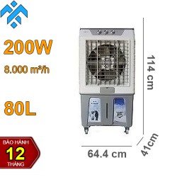 Quạt làm mát hơi nước Hakari HK-8600 tạo ẩm tự nhiên, giảm bụi trong không khí