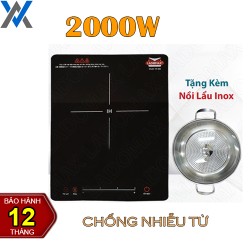 Bếp Điện Từ Ladomax HA-662 tự điều chỉnh tiết kiệm điện - Kèm nồi lẩu