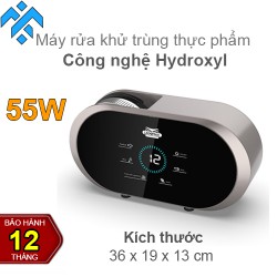 Máy khử trùng thực phẩm Ladomax HA-1616 làm sạch bằng công nghệ Hydroxyl