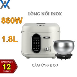 Nồi Cơm Điện Tử Ladomax HA-8818 lòng inox chống bám dính khi nấu cơm