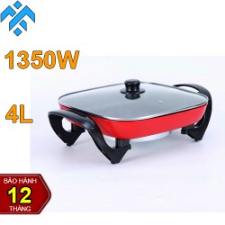 Nồi lẩu điện Ladomax HA-233 dung tích 4L, mâm nhiệt kín liền lòng dễ vệ sinh