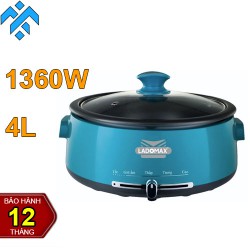 Nồi lẩu điện lòng rời Ladomax HA-238 dung tích 4L, có thể dùng để chiên xào