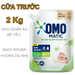 [Đặt hàng Online] Nước giặt OMO Matic cho bé yêu túi 2kg diệt sạch khuẩn, hương dịu nhẹ