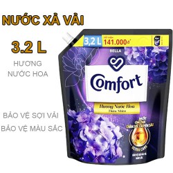 [Đặt hàng Online] Nước xả vải Comfort đậm đặc hương nước hoa Bella - túi 3.2L