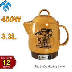 Siêu thuốc điện Ladomax HA-8833 tự động ngắt đun thuốc khi còn 1 chén (loại không có chuông báo)