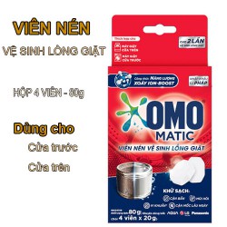 [Đặt hàng Online] Viên nén vệ sinh lồng giặt OMO làm sạch chất bẩn bám lên thành máy giặt